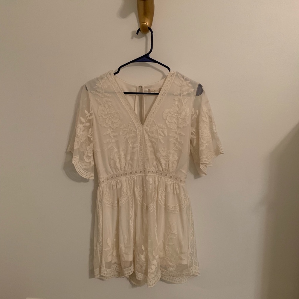 White lace romper